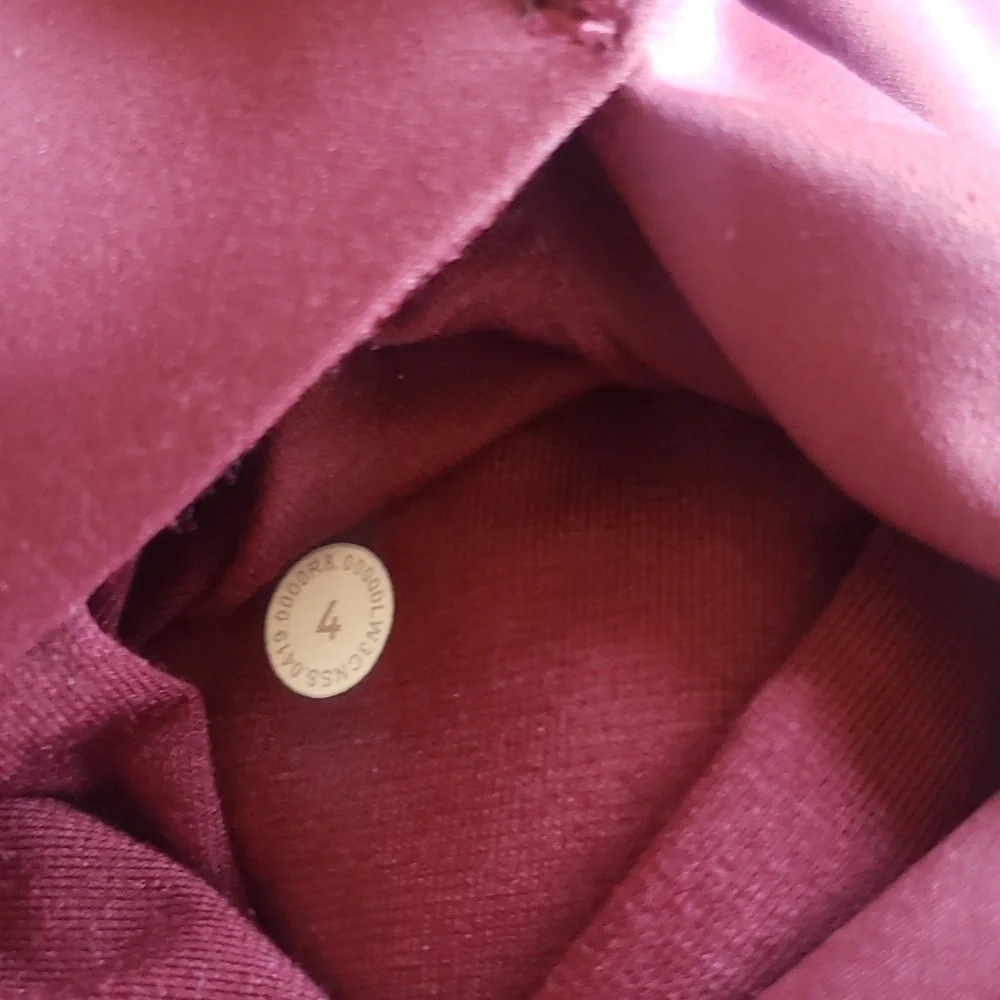 Lululemon Athletica Every Journey burgundy full angle zip women's hoodie size 4
